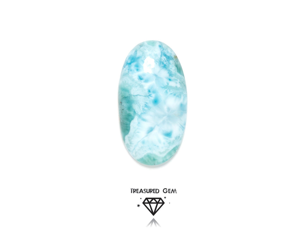 Loose Larimar Cabochon Light Blue Colours Freeform Shape Large Size