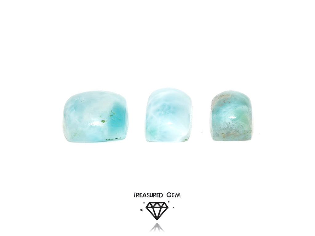 Loose Larimar Cabochons Select Blue Green Colours Freeform Shape Set