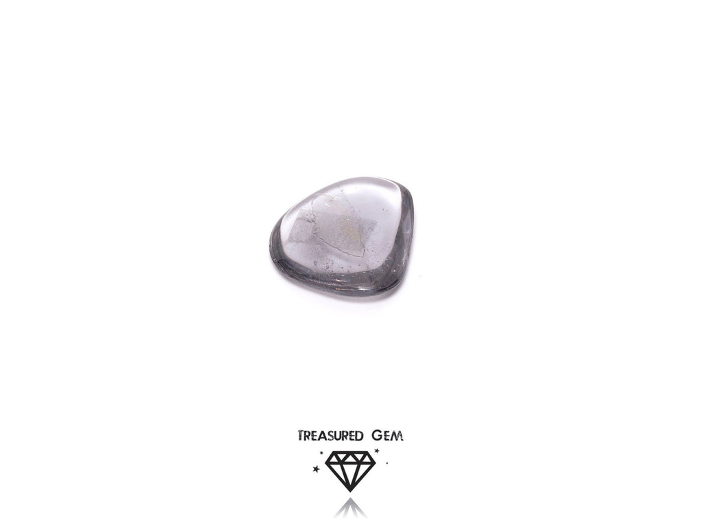 Loose Spinel Cabochon in Freeform Shapes and Pale Grey Colours