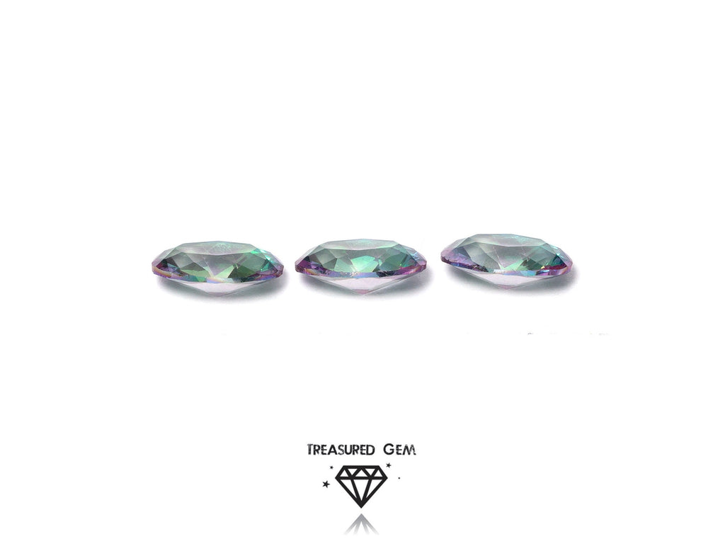 Loose Mystic Topaz Gemstone 14mm x 10mm Oval Shape 3 PIECES per lot