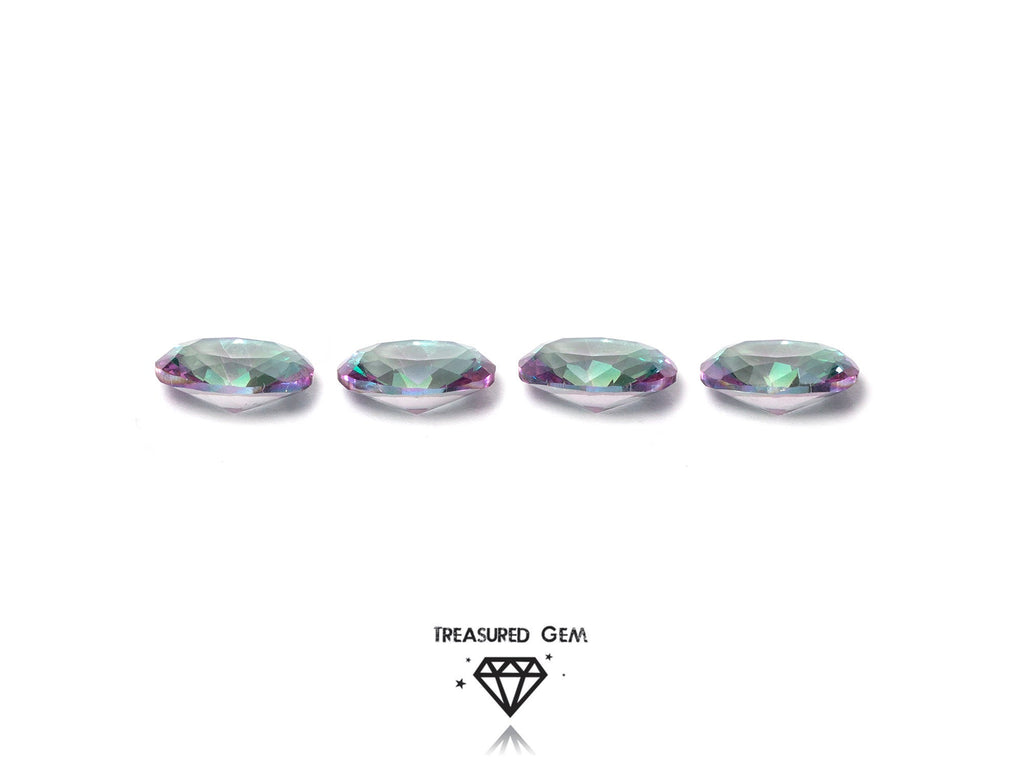 Loose Mystic Topaz Gemstone 12mm x 10mm Oval Shape 4 PIECES per lot