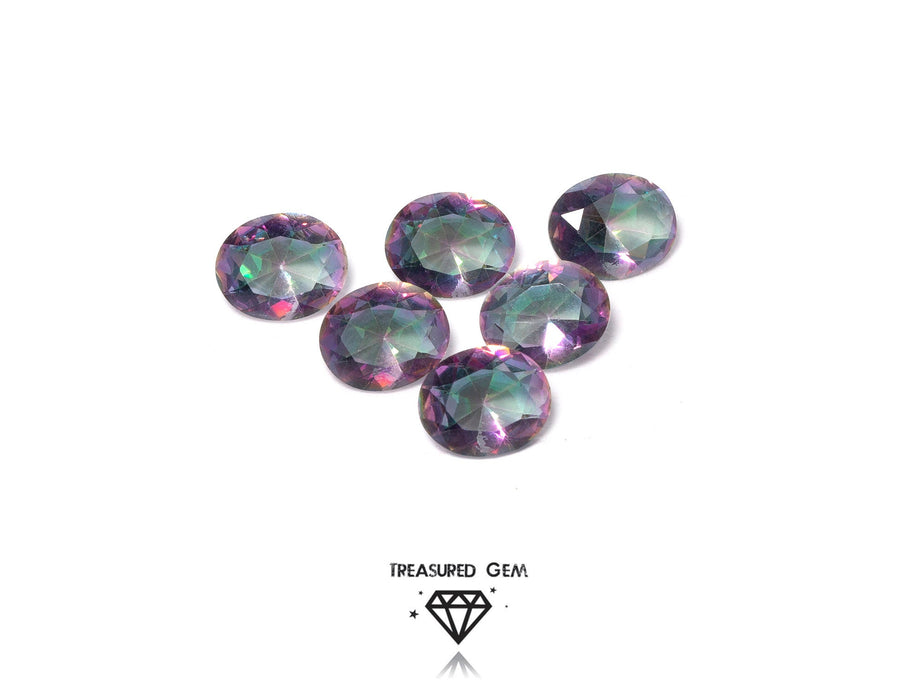 Loose Mystic Topaz Gemstone 11mm x 9mm Oval Shape PIECES per lot
