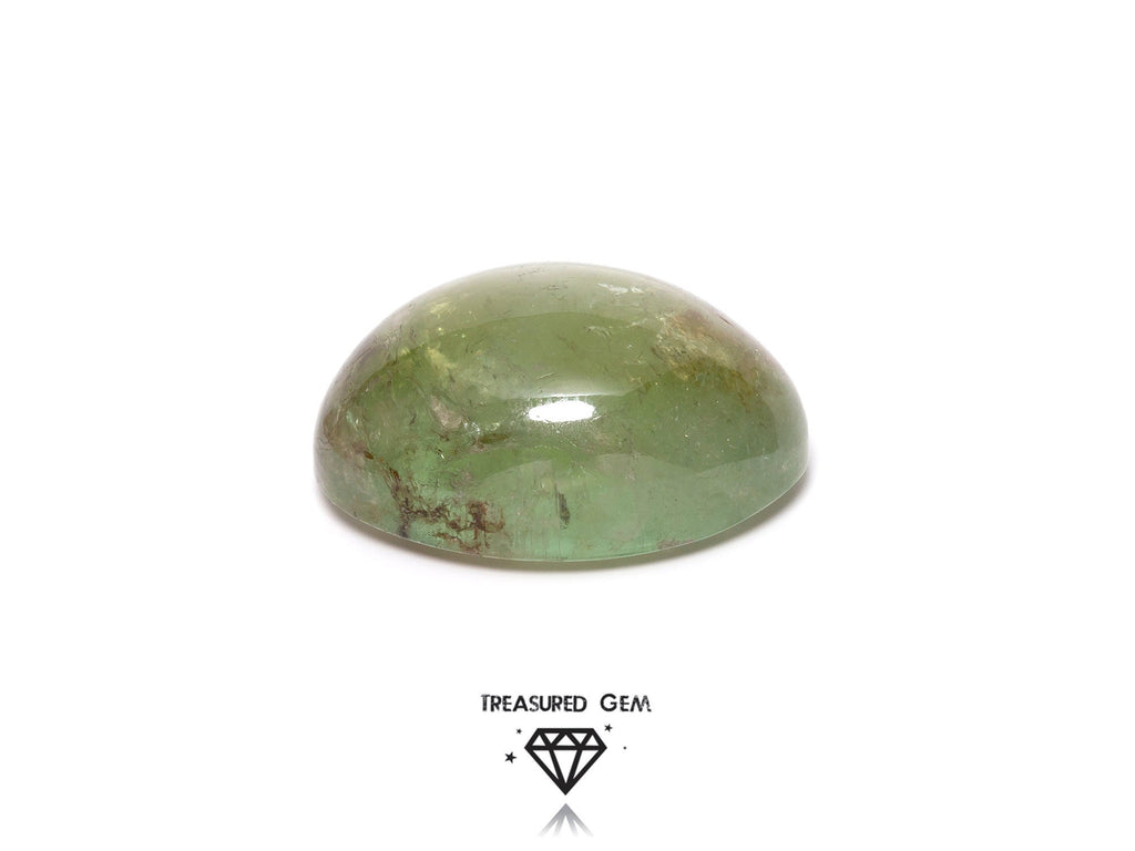 Loose Tourmaline Cabochon Solitaire Lime Green Colours Freeform Shape