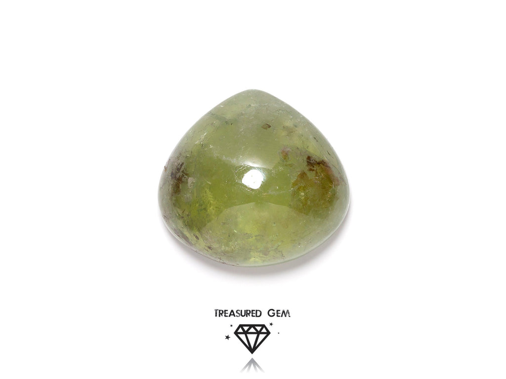 Loose Tourmaline Cabochon Solitaire Lime Green Colours Freeform Shape