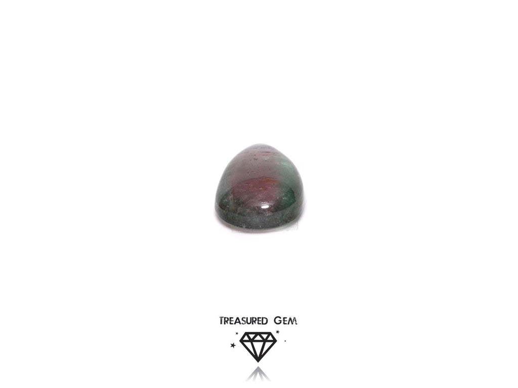 Loose Watermelon Tourmaline Cabochon Solitaire Ombre Pink Colours Freeform Shape