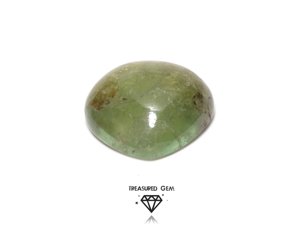 Loose Tourmaline Cabochon Solitaire Lime Green Colours Freeform Shape