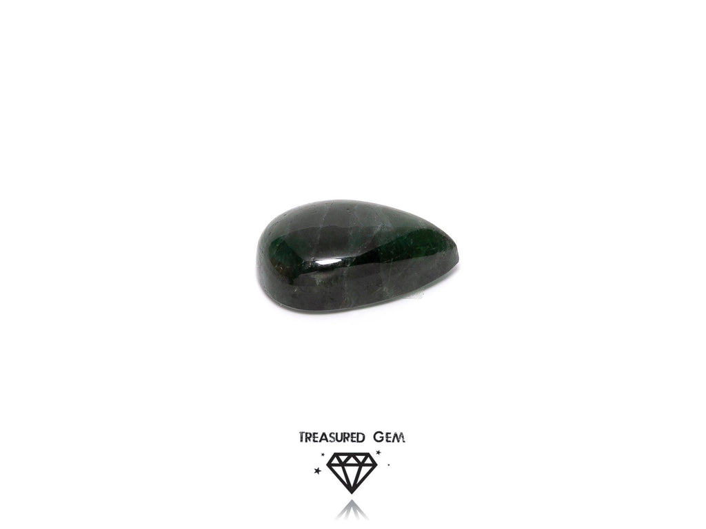 Loose Tourmaline Cabochon Solitaire Evergreen Green Colours Freeform Shape